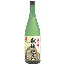 金鵄盃酒造「越後杜氏」純米酒1800ml 　新潟　辛口　村松