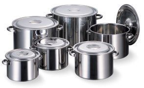 モリブデン半寸胴鍋45cm 蓋付 赤川器物