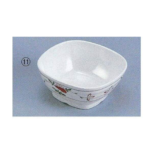 赤絵　角小鉢　メラミン AK-50