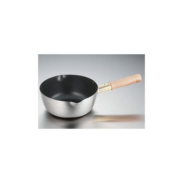 21-0ステンレス　電磁雪平鍋　シルクウェア　IH対応　20cm 赤川器物