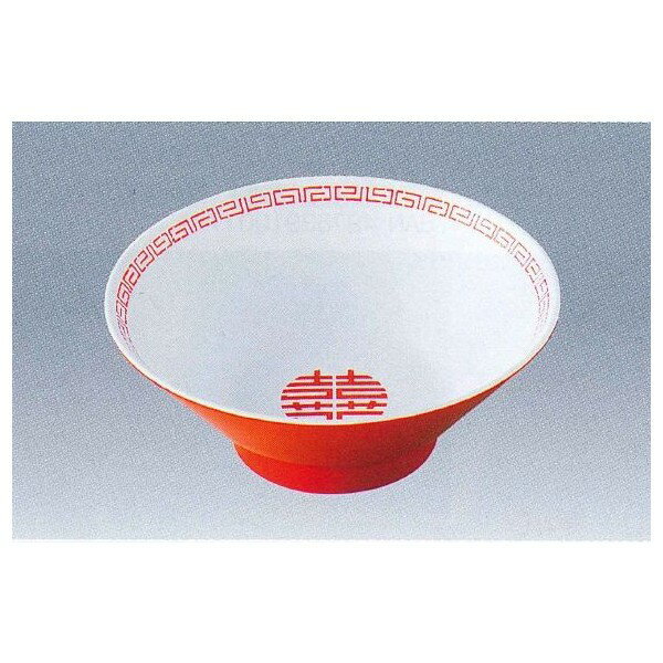 乐天商城 - 瑞祥外赤内白　新形たんめん丼　白/赤　メラミン CA-14