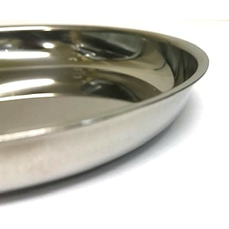 アウトドア食器　18-8ステンレス製　丸型プレート　取り皿　19cm