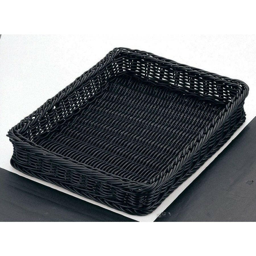 PPラタン　角型フードバスケット　60型　ブラック　VB-920