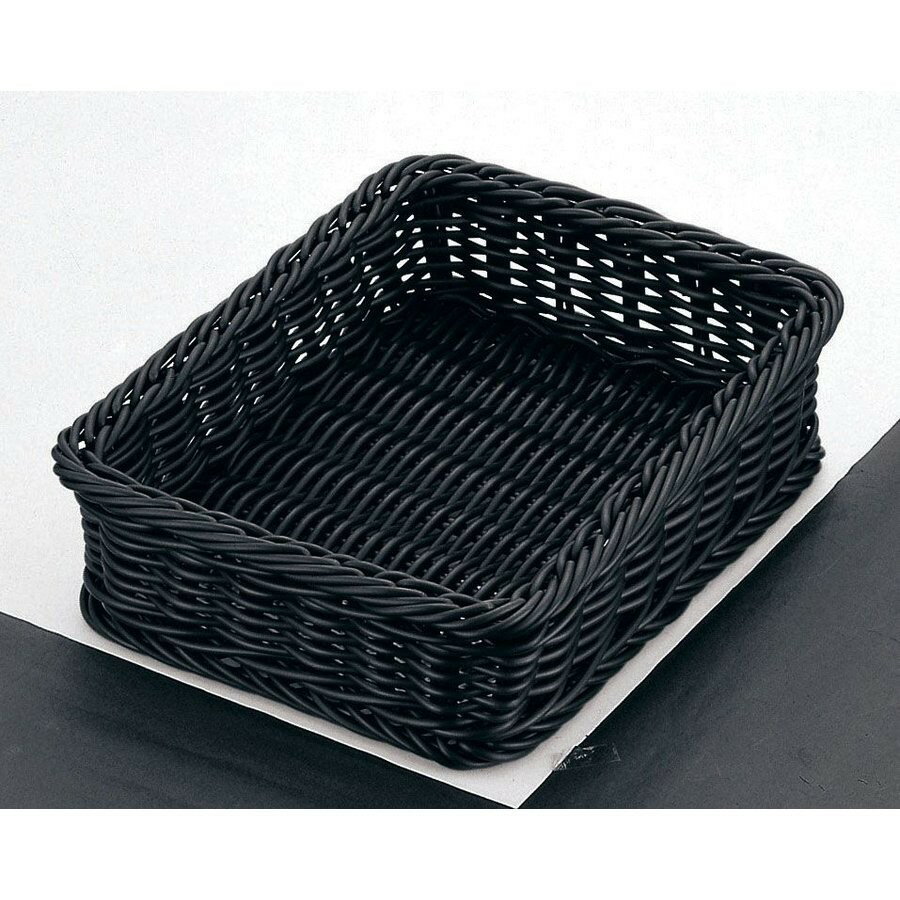 PPラタン　角型フードバスケット　30型正角　ブラック　VB-930