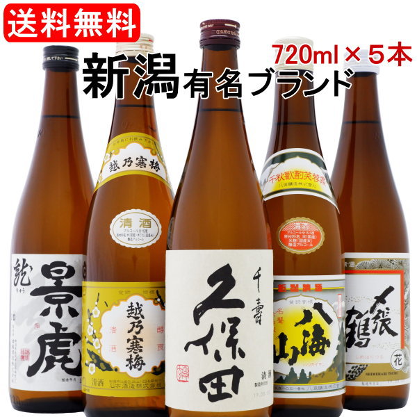 日本酒 飲み比べセット 720ml×5本詰 送料無料 新潟 