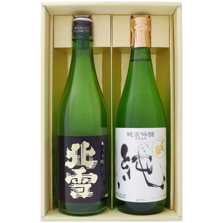 〆張鶴 日本酒 日本酒 新潟 佐渡の酒 北雪 大吟醸と 〆張鶴 純 純米吟醸 720ml×2本ギフトセット 送料無料 【お酒/地酒/新潟/プレゼント/誕生日/お祝い/内祝/お父さん/父の日/敬老の日/退職/還暦/喜寿】