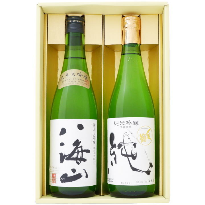 日本酒 八海山 〆張鶴飲み比べ 720ml×2本ギフトセット 純米大吟醸 八海山 〆張鶴 純 純米吟醸 送料無料【日本酒/お酒/地酒/新潟/ギフト/贈り物/プレゼント/誕生日/お祝い/内祝/お父さん/父の日/敬老の日/退職/還暦/喜寿】