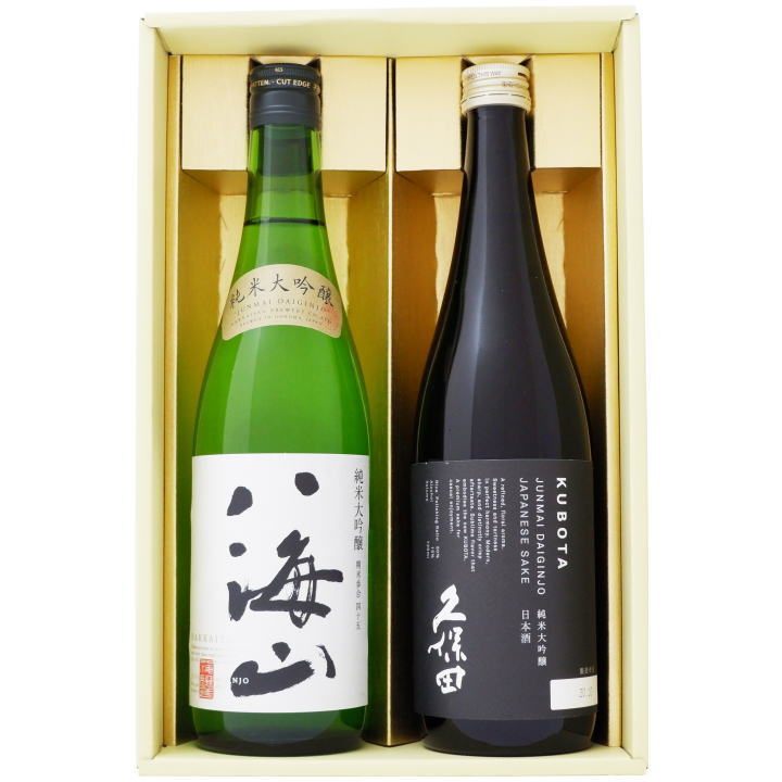 楽天日本酒と焼酎のお店　新潟銘酒王国日本酒 八海山 久保田 720ml×2本ギフトセット純米大吟醸 八海山 久保田 純米大吟醸 720ml×2本送料無料【日本酒/お酒/酒/地酒/sake/新潟//ギフト/贈り物/プレゼント/誕生日/お祝い/内祝/お父さん/父の日/敬老の日/退職/還暦/喜寿】