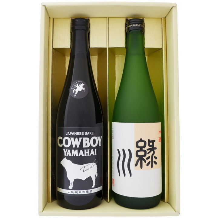 日本酒 飲み比べセット 緑川と新潟の地酒 COWBOY 飲み比べ 720ml×2本ギフトセット 送料無料【日本酒/地酒/新潟/ギフト/プレゼント/誕生日/お祝い/内祝/お父さん/父の日/敬老の日/退職/還暦/喜寿】