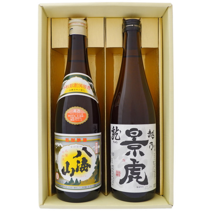 地酒 日本酒 新潟 八海山と越乃景虎 お手頃ギフトセット720ml×2本 新潟 八海山 普通酒 越乃景虎 龍 送料無料【日本酒/地酒/新潟/ギフト/プレゼント/誕生日/お祝い/内祝/お父さん/父の日/敬老の日/退職/還暦/喜寿】