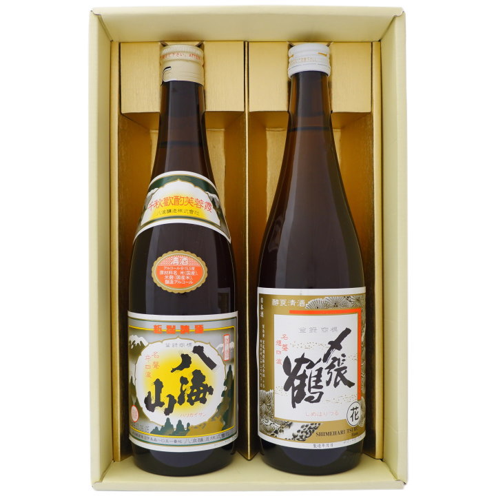 〆張鶴 日本酒 日本酒 新潟 八海山と〆張鶴 お手頃ギフトセット720ml×2本 新潟 八海山 普通酒 〆張鶴 花 送料無料【日本酒/地酒/新潟/ギフト/プレゼント/誕生日/お祝い/内祝/お父さん/父の日/敬老の日/退職/還暦/喜寿】