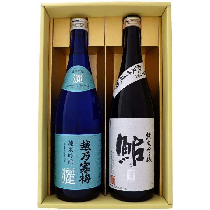 日本酒 越乃寒梅と新潟の地酒 鮎正宗 飲み比べギフトセット 720ml×2本 越乃寒梅 灑 純米吟醸 鮎正宗 純米吟醸「鮎」銀ラベル 720ml×2 本 送料無料【日本酒/地酒/新潟/ギフト/プレゼント/誕生日/お祝い/内祝/お父さん/父の日/敬老の日/退職/還暦/喜寿】 1