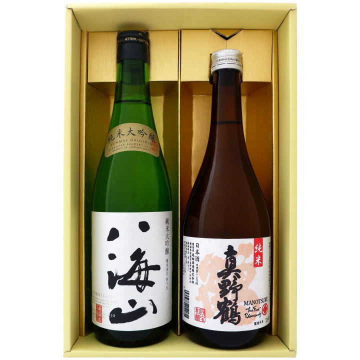 日本酒 八海山と新潟の地酒 真野鶴 飲み比べギフトセット 720ml×2本 純米大吟醸 八海山 真野鶴 純米 鶴 720ml×2 本 送料無料【日本酒/地酒/新潟/ギフト/プレゼント/誕生日/お祝い/内祝/お父さん/父の日/敬老の日/退職/還暦/喜寿】