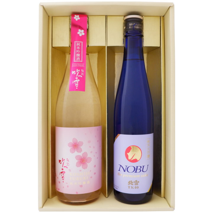 日本酒 【春限定】越路吹雪 純米吟醸 春ボトルと北雪 NOBU 720ml 500ml ×各1本セット 越路吹雪 純米吟醸 春ボトルと北雪 純米大吟醸 NOBU TK40 720ml 500ml ×各1本送料無料【お酒/地酒/新潟/プレゼント/誕生日/お祝い/内祝/お父さん/父の日/敬老の日/退職/還暦/喜寿】 1