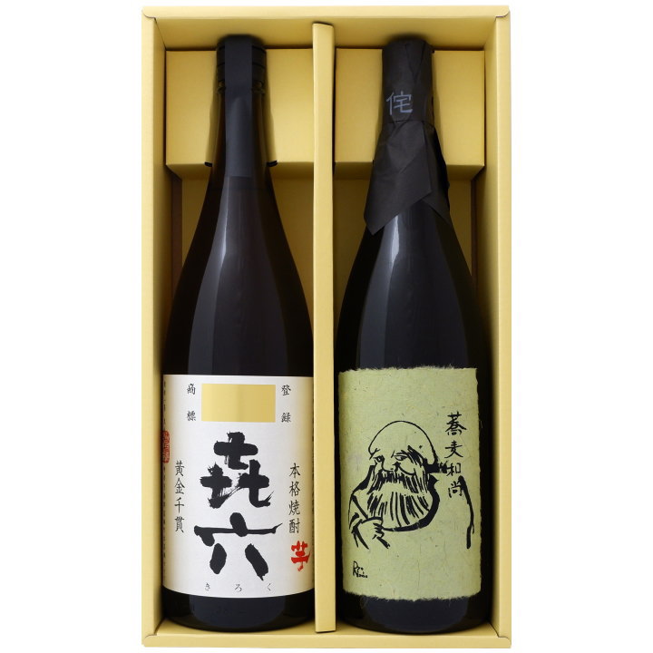 そば和尚 蕎麦 1800ml と喜六（きろく） 芋 1800ml黒木本店 焼酎 飲み比べセット 2本セット 【送料無料】沖縄は別途1,000円いただきます。