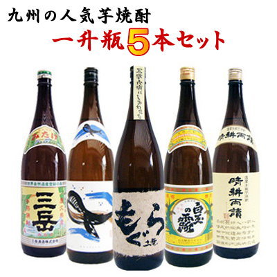 焼酎 飲み比べセット 1800ml×5本 もぐら 三岳と 芋