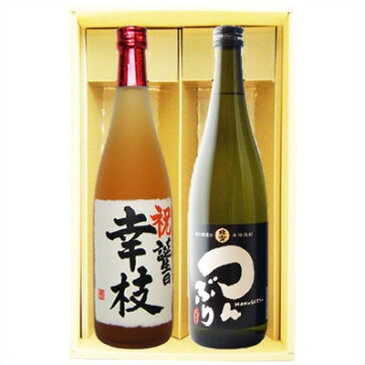 名入れ 梅酒と焼酎ギフト つんぶり 米焼酎　名前入れ越路吹雪梅酒 720ml×2本 送料無料 書道師範の手書き名前入り 梅酒 お酒 地酒 sake 新潟 オリジナルラベル 和紙ラベル ギフト 贈り物 プレゼント 誕生日 お祝い 内祝 お父さん 父の日 敬老の日 退職 還暦 令和