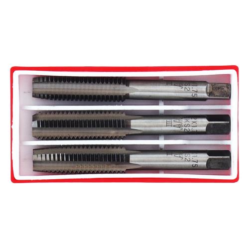 ねじ切組タップ M12x1.75 荒用 中仕上用 仕上用 3本セット 新潟精機 【日本製】【ハンドタップ 目立て ..