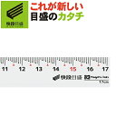 【ゆうパケット送料無料】【快段目盛**かいだんめもり**】 キャッチアップ定規スリム 17cm CJS-17KD【日本製】新潟精機 【ものさし 定規 透明 文房...