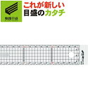 【快段目盛**かいだんめもり**】 キャッチアップ方眼定規 30cm CGS-30KD【日本製】新潟精機 【ものさし 定規 透明 文房具 スケール】