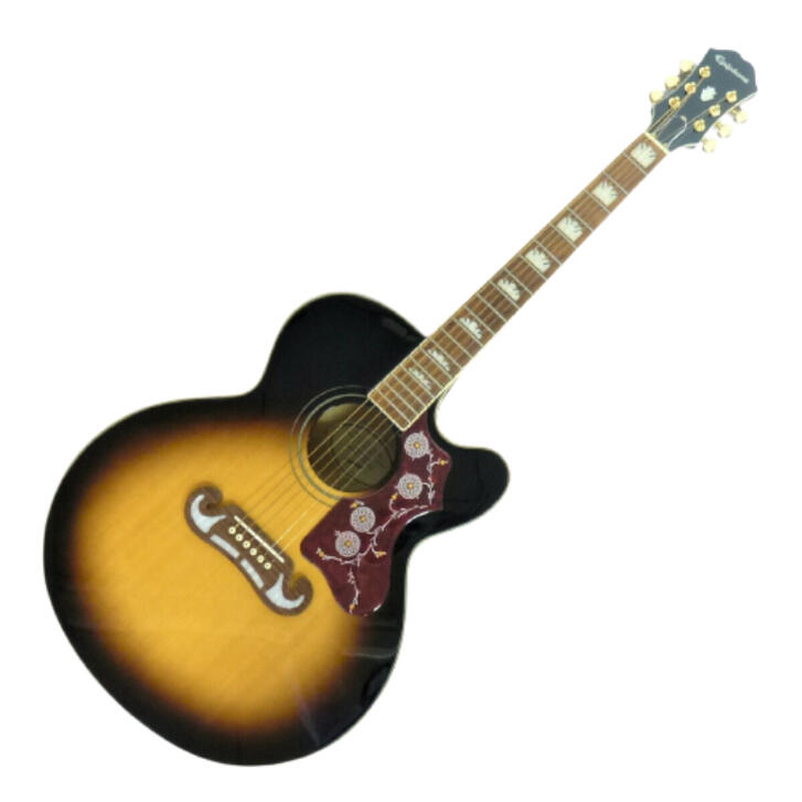 エピフォン by Gibson J-200 贈呈 エレアコ カッタウェイ Studio アコースティックギター EC Sunburst  Epiphone Vintage