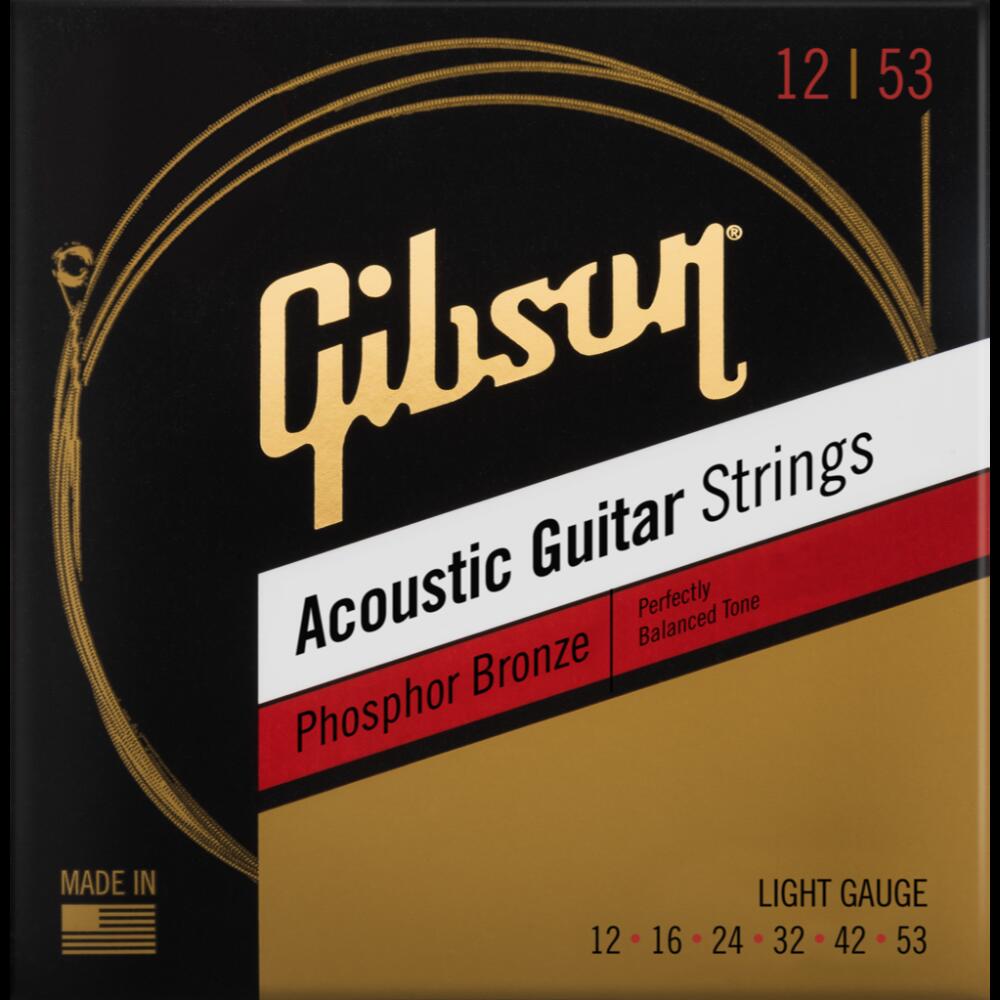 この商品は Gibson ギブソン SAG-PB12 Phosphor Bronze LIGHT-GAUGE 12-53 アコースティックギター弦 ポイント【追跡可能メール便】 フォスファーブロンズ ライトゲージ 12-53 【Phosphor Bronze Acoustic Guitar Strings】 ギブソンのマスタールシアーの指揮の下で開発されたフォスファーブロンズ弦。アコースティックギターに明るいアタックとサスティン豊富な暖かさを与え、究極のアコースティック・サウンドをもたらします。どのような演奏スタイルにも適したGibson Phosphor Bronze弦は、コーティングされていないため本物のアコースティック感があり、モンタナ州ボーズマンのGibsonチームのお気に入りの弦です。Gauge : Light ショップからのメッセージ 究極の明瞭さと暖かさをもたらすフォスファーブロンズによる巻線あらゆる演奏スタイルにフィットする均整のとれたトーンギブソンのマスタールシアーにより開発ライト ゲージ: 1弦:0.0122弦:0.0163弦:0.0244弦:0.0325弦:0.0426弦:0.053 納期について 在庫がある場合、即日～2営業日以内に発送します。4