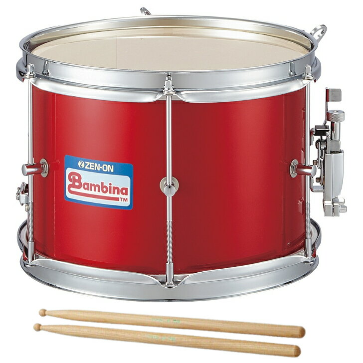 ゼンオン バンビーナ PG-3NR マーチング 小太鼓 スネアドラム キャンディアップルレッド