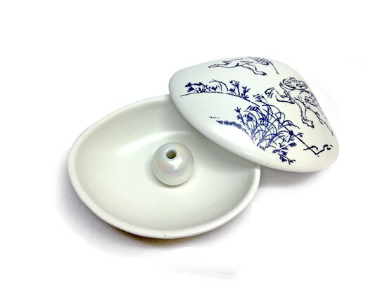 鳥獣戯画　貝合わせ香皿「おいかけっこ」