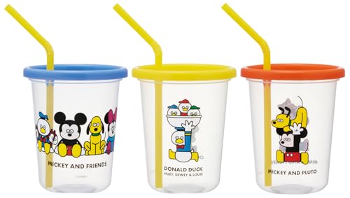 スケーター(Skater) ストロー付 タンブラー 320ml 3個 セット 日本製 ディズニー ミッキー＆フレンズ×..