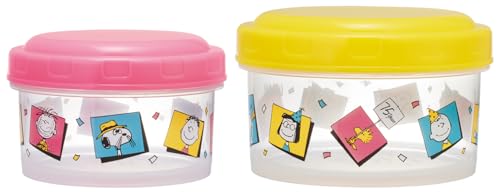 スケーター(Skater) 弁当箱 抗菌 丸型 フードコンテナ ランチボックス 保存容器 2個セット 日本製 スヌーピー 75th アニバーサリ