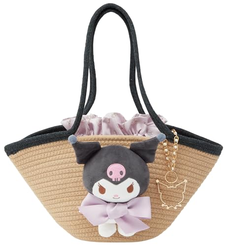 スケーター(Skater) ぬいぐるみ付 かご風 バッグ カゴバッグ 巾着 チャーム付 サンリオ クロミ KNBB1-A