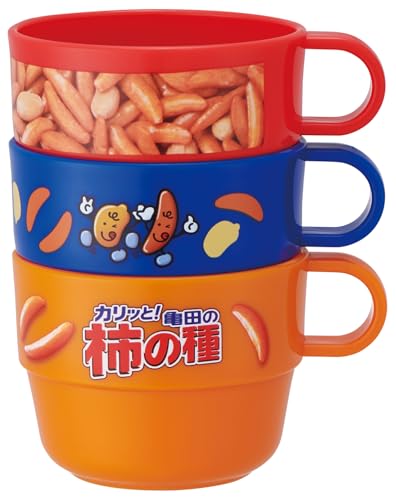 スケーター(Skater) 子供用 コップ 220ml 3個セット 日本製 お菓子シリーズ 亀田の柿の種 KS31-A