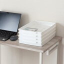 山善(YAMAZEN) トレー ユースフルA4トレー 【4個セット】 収納 A4 書類整理 レターケース 幅23.3×奥行35.3×高さ4.7c