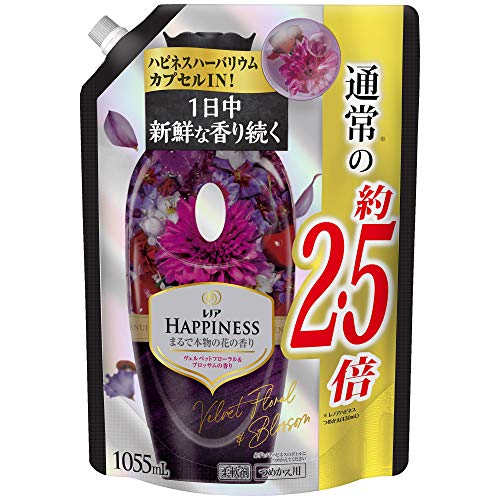 レノア ハピネス 柔軟剤 ヴェルベットフローラル&ブロッサム 詰め替え 約2.5倍(1055mL)