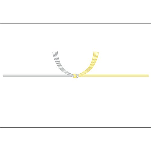 タカ印 のし紙 3-440 黄水引 山 A3判 100枚