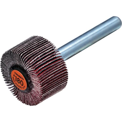 TRUSCO セラミックフラップホイール 軸径6mm ＃180 外径25×幅15×軸長40 （5個入） TCF2515-CE-180