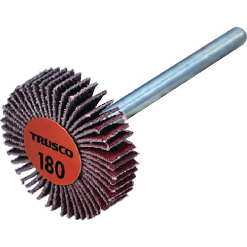 TRUSCO セラミックフラップホイール 軸径3mm ＃180 外径25×幅5×軸長30 （10個入） TCF2505-CE-180