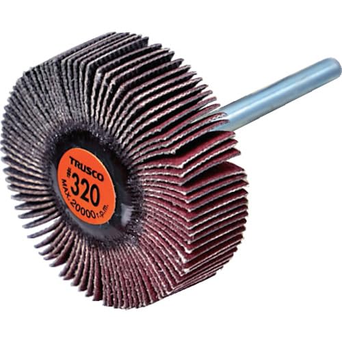 TRUSCO セラミックフラップホイール 軸径3mm ＃320 外径30×幅10×軸長30 （10個入） TCF3010-CE-320
