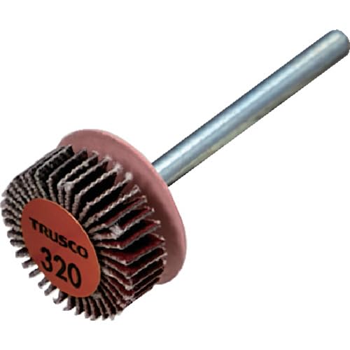 TRUSCO セラミックフラップホイール 軸径3mm ＃320 外径15×幅5×軸長30 （10個入） TCF1505-CE-320
