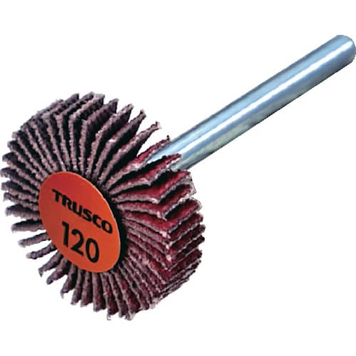 TRUSCO セラミックフラップホイール 軸径3mm ＃120 外径25×幅5×軸長30 （10個入） TCF2505-CE-120