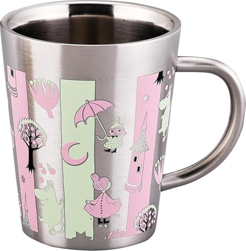MOOMIN (ムーミン) 80th アニバーサリー 二重 マグカップ ステンレス 大きい 360ml 約径9×11cm 飲み物の温度をキープ