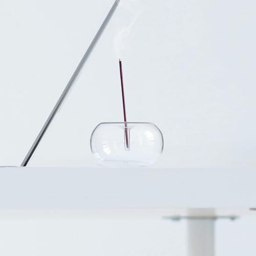 お香立て 線香立て ガラス インセンスホルダー シンプル スティックタイプ専用 Clear