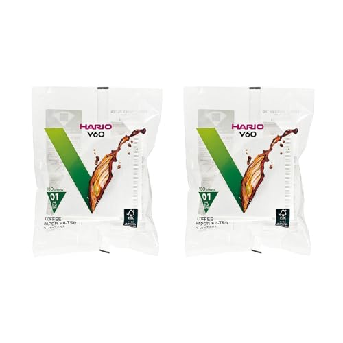ハリオ 純正品 VCF-01-100W ペーパーフィルター 01サイズに対応【1〜2杯用】200枚入(100枚入パック×2個..