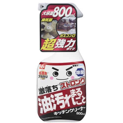 レック(LEC) 激落ちストロング キッチンクリーナー 大容量 800mL (超強力タイプ) / 高濃度アルカリ/換..