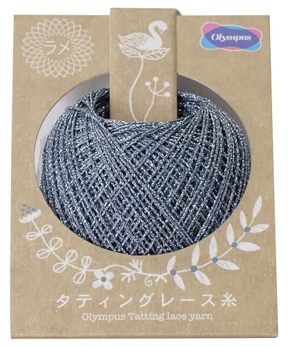 オリムパス 製絲 レース糸 タティング レース 糸 ラメ 1玉約40m Col. T417 アイスブ ...