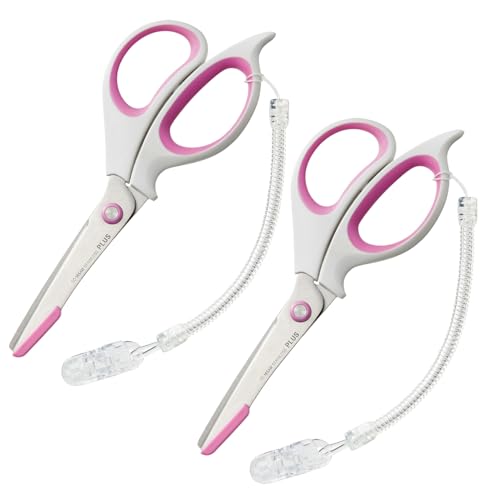 プラス はさみ ナースハサミ フィットカット安全ガイド付 2本 ピンク