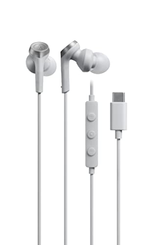 オーディオテクニカ ATH-CKS330C WH イヤホン 有線 1.2m マイク付き USB Type-C 重低音 カナル型 PC Windo