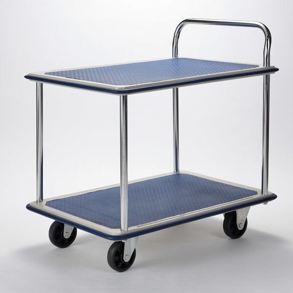【静音】 鉄製台車ワイド 2段 W605×L905×H920mm 300キロ積載 [並行輸入品]