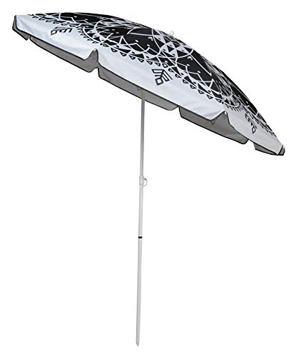 キャプテンスタッグ(CAPTAIN STAG) パラソル ビーチパラソル 日傘 B&W ボヘミア パラソル UVカット 直径200cm UD-6