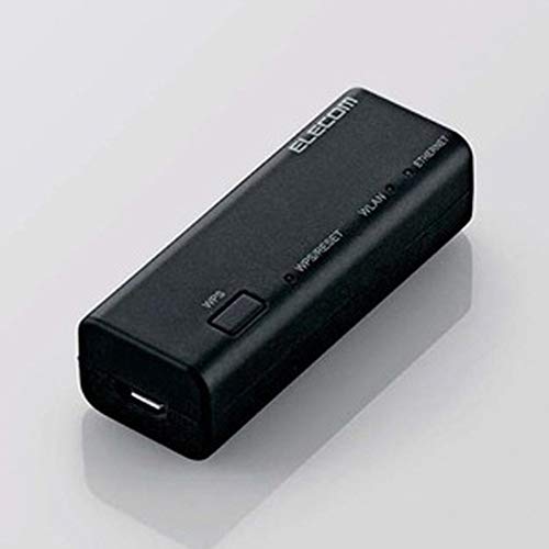 エレコム WiFiルーター 無線LAN ポータブル 300Mbps ACアダプタ付属 WRH-300BK3